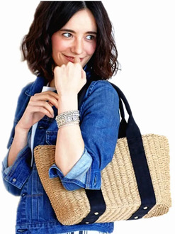 OCEHNUU New Woven Woman Bag Casual 2020 Summer Ladies Straw Beach Bags Women Handbags High Quality Knitted Women's Shoulder Bag