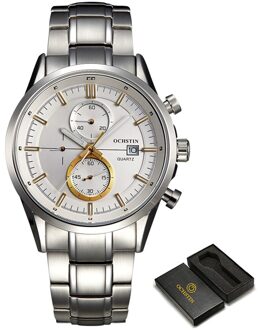 Ochstin Horloges Voor Mannen Polshorloge 30ATM Waterdichte Sport Outdoor Classic Man Quartz Mode Horloge Datum Klok Relogio Masculino alle zilver goud