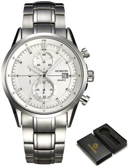 Ochstin Horloges Voor Mannen Polshorloge 30ATM Waterdichte Sport Outdoor Classic Man Quartz Mode Horloge Datum Klok Relogio Masculino alle zilver zilver