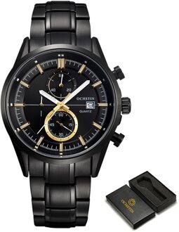 Ochstin Horloges Voor Mannen Polshorloge 30ATM Waterdichte Sport Outdoor Classic Man Quartz Mode Horloge Datum Klok Relogio Masculino alle zwart goud
