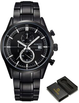 Ochstin Horloges Voor Mannen Polshorloge 30ATM Waterdichte Sport Outdoor Classic Man Quartz Mode Horloge Datum Klok Relogio Masculino alle zwart zilver