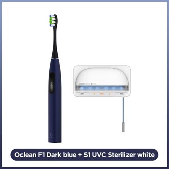 Oclean F1 Sonic Elektrische Tandenborstel Usb Snel Opladen 30 Dagen Batterij Leven Volwassen Ultra Sonic Tandenborstel Met 3 Schoonmaken modi D blauw n Sterilizer