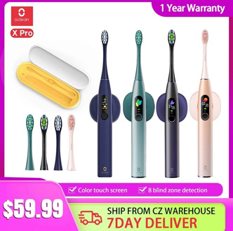 Oclean X Pro Global Version Smart Sonic Electric Toothbrush IPX7 Fast Charging Electric Toothbrush for Adult with Touch Screen