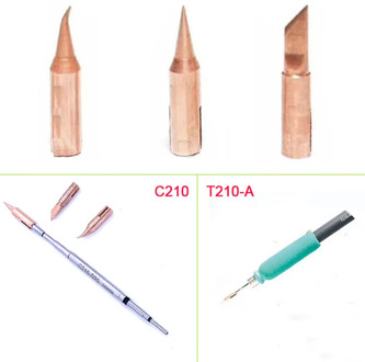 OCNRUX Soldering Iron Tips Specialized Replaceable Adapter for JBC T210-A Handle C210020 C210018 C210002 Copper Material