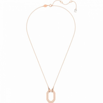 Octagon Hanger Ketting, Wit, Roségoud Swarovski , Yellow , Dames - ONE Size