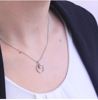 Octavia hangers - Oostenrijks kristal - maat Wit Zilver