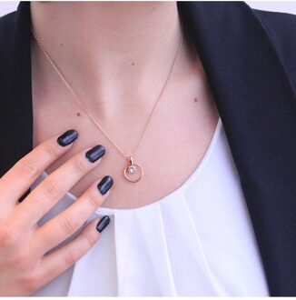 Octavia hangers - Oostenrijks kristal Wit en roségoud - One Size