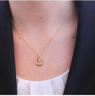 Octavia hangers - Oostenrijks kristal Wit & Goud