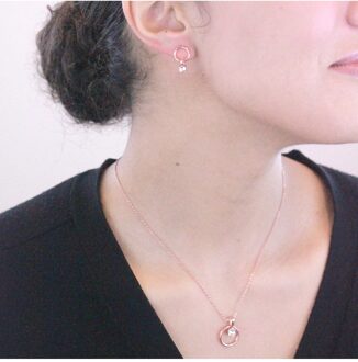 Octavia sets - Oostenrijks kristal Wit en roségoud - One Size