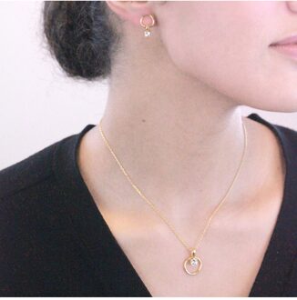 Octavia sets - Oostenrijks kristal Wit & Goud - One Size