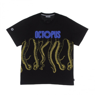 Octopus Blurred Tee Heren T-shirt Octopus , Black , Heren - XL