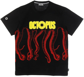 Octopus Blurred Tee - Streetwear Collectie Octopus , Black , Heren - XL