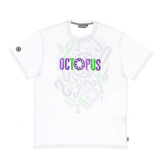 Octopus Heren Logo Tee - Streetwear Collectie Octopus , White , Heren - XL