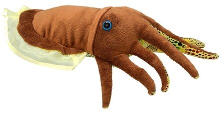 Octopus Knuffel - bruin - 25 cm - pluche - inktvis zeedieren knuffeldier