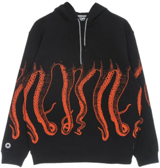Octopus lichtgewicht hoodie Octopus , Black , Heren - XL