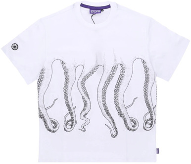 Octopus Outline Tee - Heren T-shirt Octopus , White , Heren - Xl,M,S
