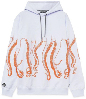 Octopus Schets hoodie Octopus , White , Heren - Xl,Xs