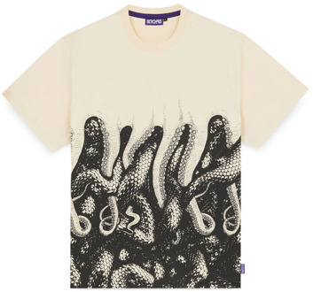 Octopus T-Shirts Octopus , Beige , Heren - M,S