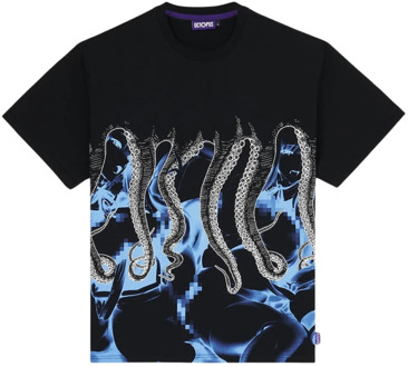 Octopus T-Shirts Octopus , Black , Heren - M,S
