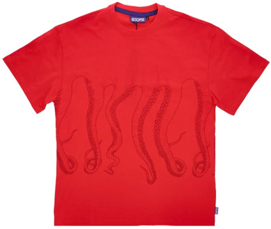 Octopus T-Shirts Octopus , Red , Heren - Xl,L,M