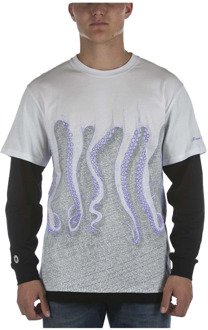 Octopus T-shirts Octopus , White , Heren - Xl,L,Xs