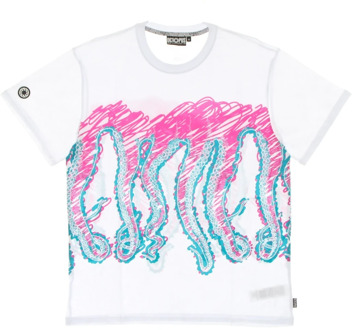 Octopus T-Shirts Octopus , White , Heren - XL