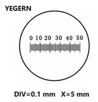 Oculair Micrometer Voor Biologische Microscoop Oculaire Streepplaat Meten Glas Weegschalen Heerser Div 0.1Mm Diameter 19Mm CAT903 C3