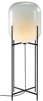 Oda Large Vloerlamp - Maanlicht wit - Zwart