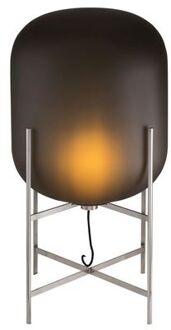 Oda Medium Vloerlamp - Grijs Acetato - Chroom