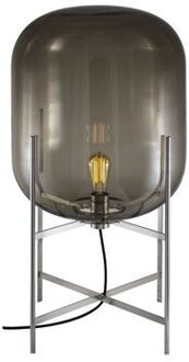 Oda Medium Vloerlamp - Grijs - Chroom