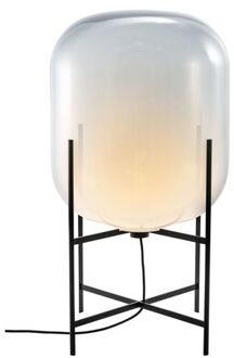 Oda Medium Vloerlamp - Maanlicht wit - Zwart