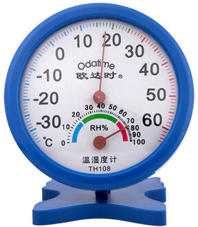 Odatime 75mm * 30mm klok-vorm Hygrometer Thermometer Indoor Outdoor Temperatuur Vochtigheid Meter Gauge voor Slaapkamer YW108B