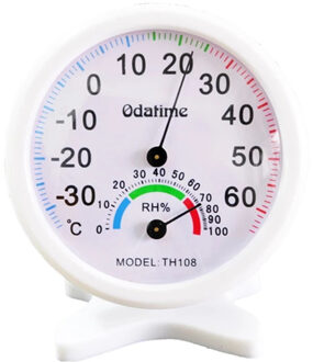 Odatime 75mm * 30mm klok-vorm Hygrometer Thermometer Indoor Outdoor Temperatuur Vochtigheid Meter Gauge voor Slaapkamer YW108W