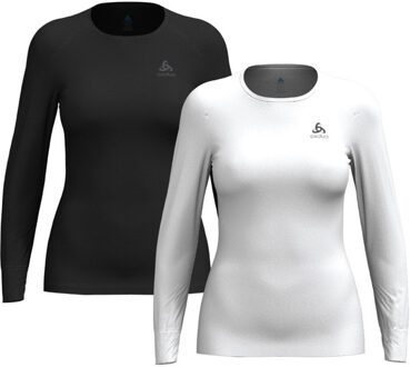 ODLO Active Warm Eco Longsleeve 2-Pack Dames zwart/wit - XL