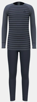 ODLO Active Warm Eco Stripes Baselayer Set Junior Grijs - 152