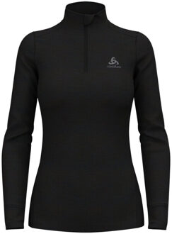 ODLO Bl top turtle neck l/s half zip merino 2 - maat M Zwart