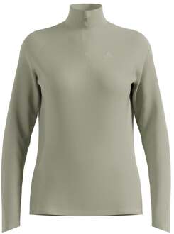 ODLO Essential Ceramiwarm 1/2 Zip Hardloopshirt Dames-Olijf - XS,S,M,L,XL