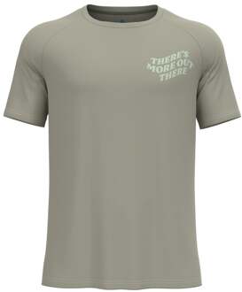 ODLO Essential Print Hardloopshirt Heren-Kaki - L