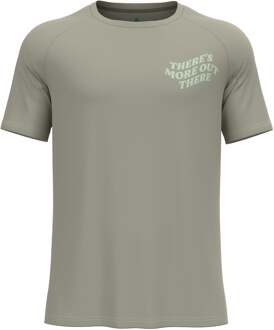 ODLO Essential Print Hardloopshirt Heren-Kaki - S,M,L,XL,XXL