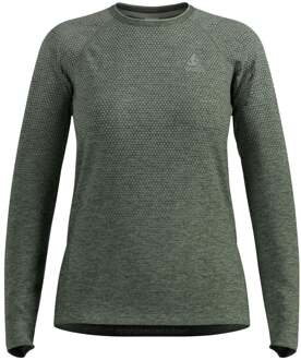 ODLO Essential Seamless Crew Neck Longsleeve Dames-olijf