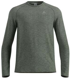 ODLO Essential Seamless Crew Neck Longsleeve Heren-olijf - XXL
