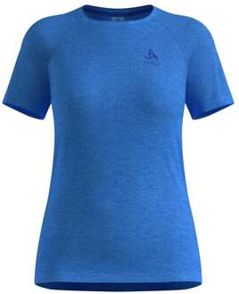 ODLO Essential Seamless Hardloopshirt Dames-blauw - XS