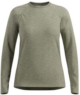 ODLO Essential Seamless Hardloopshirt Dames-olijf - M
