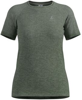 ODLO Essential Seamless Hardloopshirt Dames-olijf - XS,S,M,L,XL