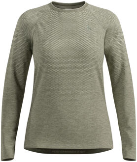 ODLO Essential Seamless Hardloopshirt Dames-olijf - XS