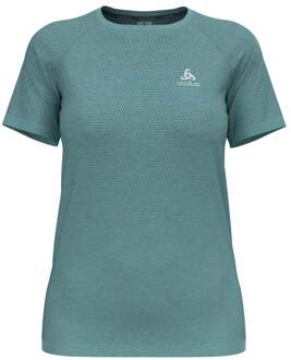 ODLO Essential Seamless Hardloopshirt Dames turkoois - M,L