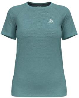 ODLO Essential Seamless Hardloopshirt Dames turkoois - M
