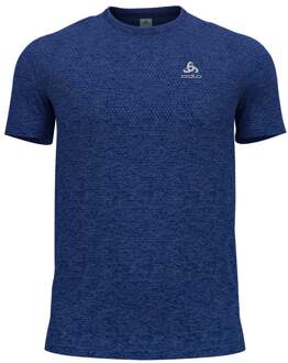 ODLO Essential Seamless Hardloopshirt Heren donkerblauw - XL
