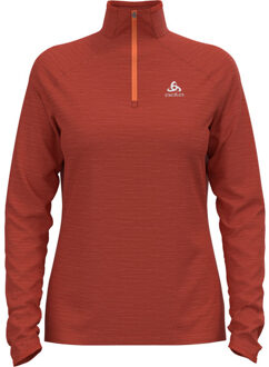 ODLO Essential Thermal Half-Zip Mid Layer Dames rood - XL