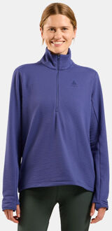 ODLO Essential Thermal Midlayer 1/2 Zip Hardloopshirt Dames-Blauw - L